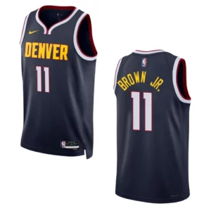 2022-23 Icon Edition Denver Nuggets Bruce Brown Jr. Navy Swingman Jersey - 49Native