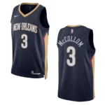 2022-23 Icon Edition New Orleans Pelicans C.J. McCollum Navy Swingman Jersey - 49Native