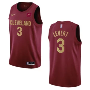 2022-23 Icon Edition Cleveland Cavaliers Caris LeVert Wine Swingman Jersey - 49Native