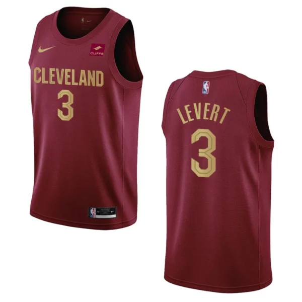 2022-23 Icon Edition Cleveland Cavaliers Caris LeVert Wine Swingman Jersey - 49Native