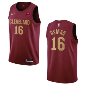 2022-23 Icon Edition Cleveland Cavaliers Cedi Osman Wine Swingman Jersey - 49Native