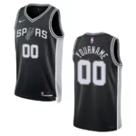 2022-23 Icon Edition San Antonio Spurs Custom Black Swingman Jersey - 49Native
