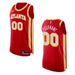 2022-23 Icon Edition Atlanta Hawks Custom Red Authentic Jersey - 49Native