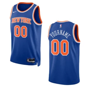2022-23 Icon Edition New York Knicks Custom Royal Swingman Jersey - 49Native