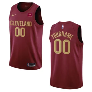 2022-23 Icon Edition Cleveland Cavaliers Custom Wine Swingman Jersey - 49Native