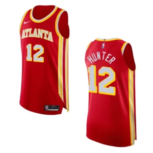 2022-23 Icon Edition Atlanta Hawks De'Andre Hunter Red Authentic Jersey - 49Native