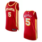 2022-23 Icon Edition Atlanta Hawks Dejounte Murray Red Authentic Jersey - 49Native