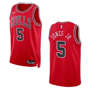 2022-23 Icon Edition Chicago Bulls Derrick Jones Jr. Red Swingman Jersey - 49Native