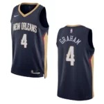 2022-23 Icon Edition New Orleans Pelicans Devonte' Graham Navy Swingman Jersey - 49Native