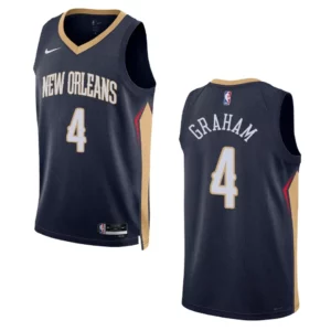 2022-23 Icon Edition New Orleans Pelicans Devonte' Graham Navy Swingman Jersey - 49Native