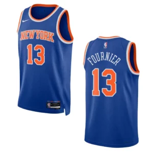 2022-23 Icon Edition New York Knicks Evan Fournier Royal Swingman Jersey - 49Native