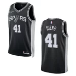 2022-23 Icon Edition San Antonio Spurs Gorgui Dieng Black Swingman Jersey - 49Native
