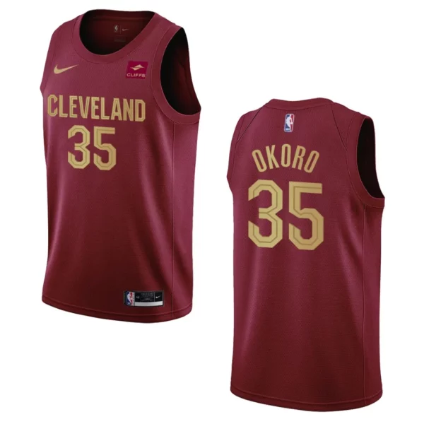 2022-23 Icon Edition Cleveland Cavaliers Isaac Okoro Wine Swingman Jersey - 49Native