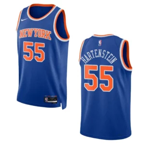 2022-23 Icon Edition New York Knicks Isaiah Hartenstein Royal Swingman Jersey - 49Native