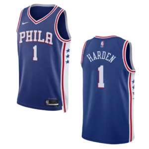 2022-23 Icon Edition Philadelphia 76ers James Harden Royal Swingman Jersey - 49Native