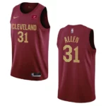 2022-23 Icon Edition Cleveland Cavaliers Jarrett Allen Wine Swingman Jersey - 49Native