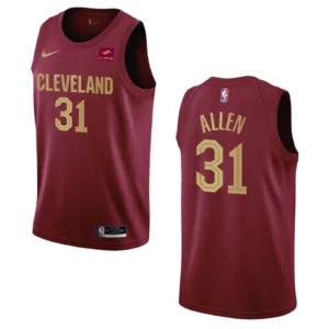 2022-23 Icon Edition Cleveland Cavaliers Jarrett Allen Wine Swingman Jersey - 49Native