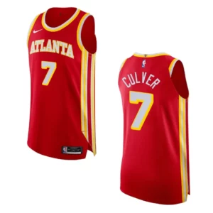 2022-23 Icon Edition Atlanta Hawks Jarrett Culver Red Authentic Jersey - 49Native