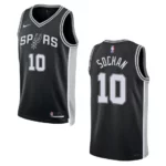 2022-23 Icon Edition San Antonio Spurs Jeremy Sochan Black Swingman Jersey - 49Native