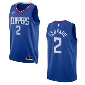 2022-23 Icon Edition Los Angeles Clippers Kawhi Leonard Royal Swingman Jersey - 49Native