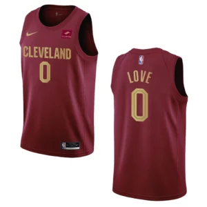2022-23 Icon Edition Cleveland Cavaliers Kevin Love Wine Swingman Jersey - 49Native