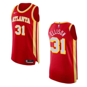 2022-23 Icon Edition Atlanta Hawks Malik Ellison Red Authentic Jersey - 49Native