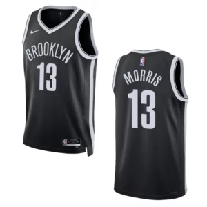 2022-23 Icon Edition Brooklyn Nets Markieff Morris Black Swingman Jersey - 49Native