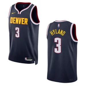 2022-23 Icon Edition Denver Nuggets NahShon Hyland Navy Swingman Jersey - 49Native