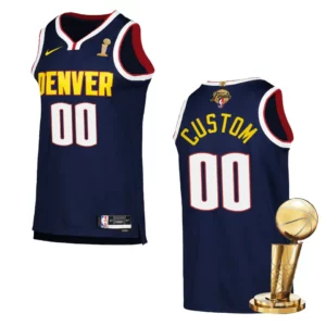 Denver Nuggets 2023 NBA Finals Champions Custom Icon Edition Navy Jersey - 49Native