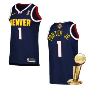 Denver Nuggets 2023 NBA Finals Champions Michael Porter Jr. Icon Edition Navy Jersey - 49Native