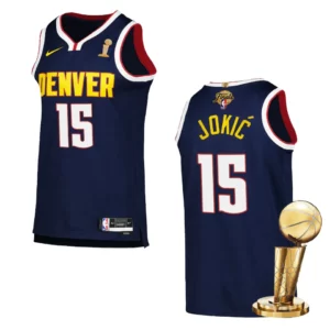 Denver Nuggets 2023 NBA Finals Champions Nikola Jokic Icon Edition Navy Jersey - 49Native