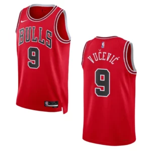 2022-23 Icon Edition Chicago Bulls Nikola Vucevic Red Swingman Jersey - 49Native