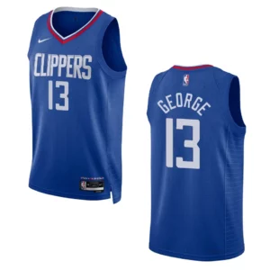 2022-23 Icon Edition Los Angeles Clippers Paul George Royal Swingman Jersey - 49Native