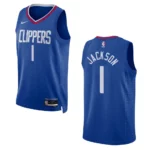 2022-23 Icon Edition Los Angeles Clippers Reggie Jackson Royal Swingman Jersey - 49Native