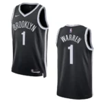 2022-23 Icon Edition Brooklyn Nets T.J Warren Black Swingman Jersey - 49Native
