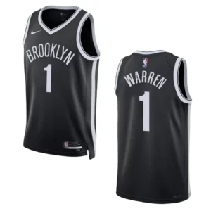 2022-23 Icon Edition Brooklyn Nets T.J Warren Black Swingman Jersey - 49Native