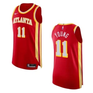 2022-23 Icon Edition Atlanta Hawks Trae Young Red Authentic Jersey - 49Native