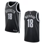 2022-23 Icon Edition Brooklyn Nets Yuta Watanabe Black Swingman Jersey - 49Native