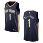 2022-23 Icon Edition New Orleans Pelicans Zion Williamson Navy Swingman Jersey - 49Native