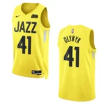 2022-23 Icon Utah Jazz Kelly Olynyk Gold Swingman Jersey - 49Native