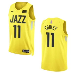 2022-23 Icon Utah Jazz Mike Conley Gold Swingman Jersey - 49Native