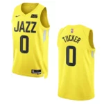 2022-23 Icon Utah Jazz Talen Horton-Tucker Gold Swingman Jersey - 49Native
