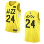 2022-23 Icon Utah Jazz Walker Kessler Gold Swingman Jersey - 49Native