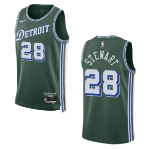Detroit Pistons Isaiah Stewart 2022-23 City Edition Green Swingman Jersey - 49Native