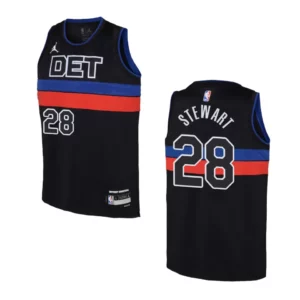 Detroit Pistons 2022-23 Statement Edition Youth Isaiah Stewart Black Jersey - 49Native
