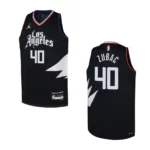 Youth Los Angeles Clippers 2022-23 Statement Edition Ivica Zubac Black Jersey - 49Native