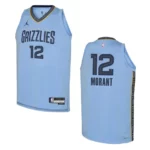 2022-23 Memphis Grizzlies Youth Statement Edition Ja Morant Blue Jersey - 49Native