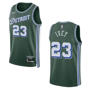 Detroit Pistons Jaden Ivey 2022-23 City Edition Green Swingman Jersey - 49Native