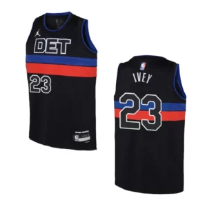Detroit Pistons 2022-23 Statement Edition Youth Jaden Ivey Black Jersey - 49Native