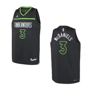 Youth Minnesota Timberwolves 2022-23 Statement Edition Jaden McDaniels Black Jersey - 49Native